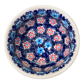 Polish Pottery 5.5" Bowl (Daisy Circle) | M083T-MS01 Additional Image at PolishPotteryOutlet.com