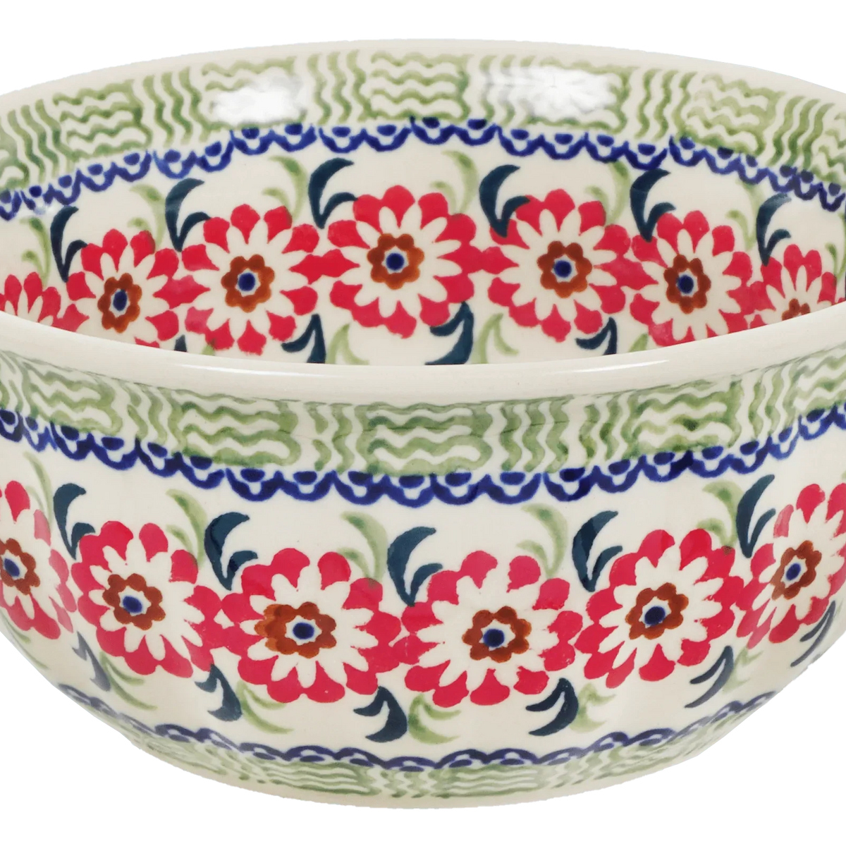 Bowl, Round, 5.5" in "Woven Reds" by Manufaktura | M083T-P181