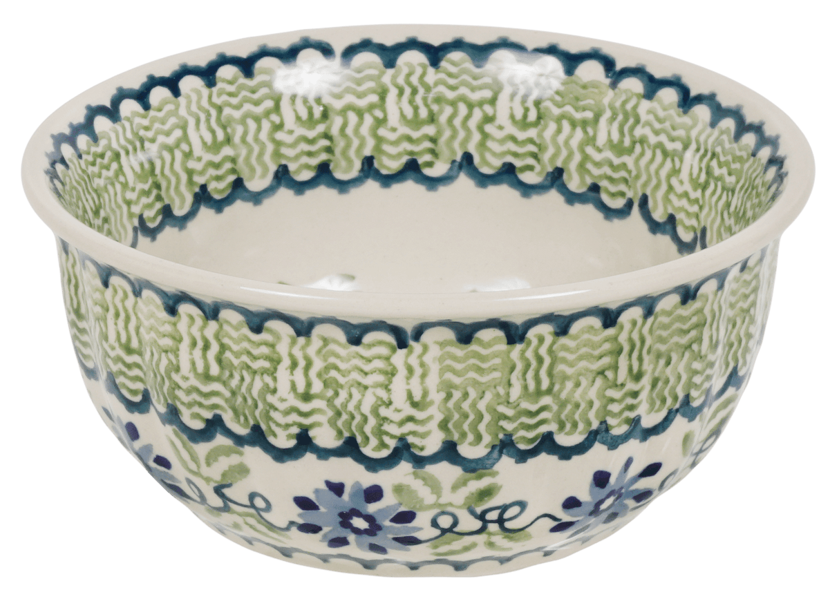 Bowl, Round, 5.5" in "Woven Blues" by Manufaktura | M083T-P182