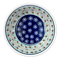 A picture of a Polish Pottery 5.5" Bowl (Starry Wreath) | M083T-PZG as shown at PolishPotteryOutlet.com/products/5-5-bowl-starry-wreath-m083t-pzg