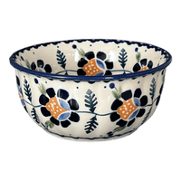 A picture of a Polish Pottery 5.5" Bowl (Cornflower) | M083T-RU as shown at PolishPotteryOutlet.com/products/5-5-bowl-cornflower-m083t-ru