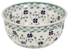 Polish Pottery 5.5" Bowl (Woven Pansies) | M083T-RV at PolishPotteryOutlet.com