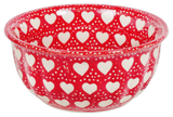 Bowl, Round, 5.5" in "Torrent of Hearts Red" by Manufaktura | M083T-SEMC