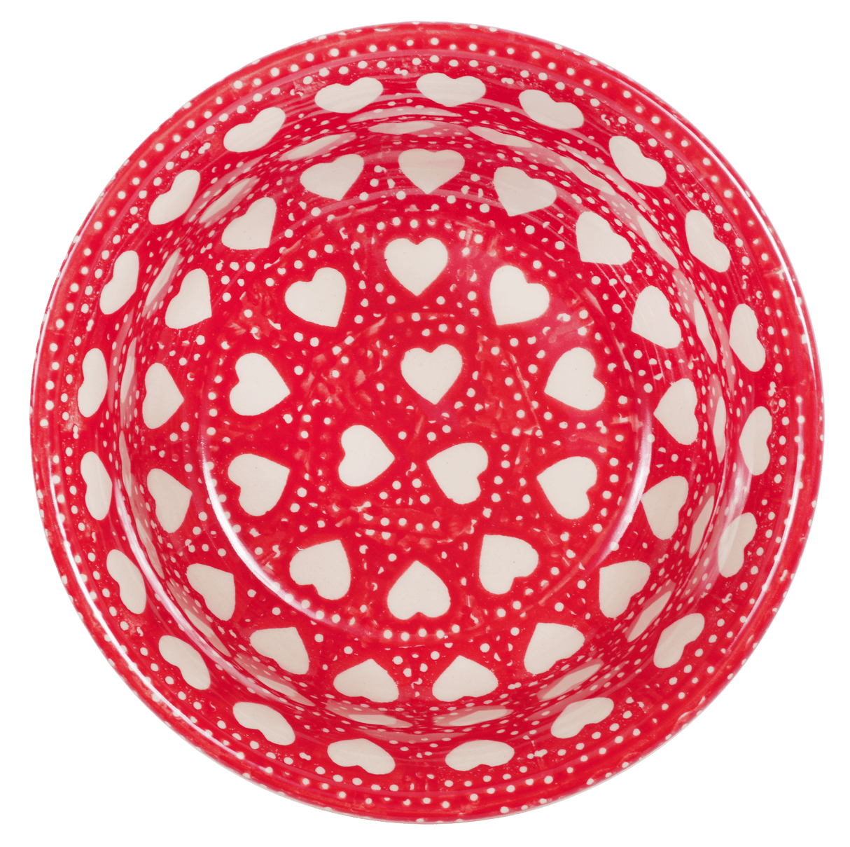 Bowl, Round, 5.5" in "Torrent of Hearts Red" by Manufaktura | M083T-SEMC