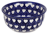 Polish Pottery 5.5" Bowl (Torrent of Hearts) | M083T-SEM at PolishPotteryOutlet.com