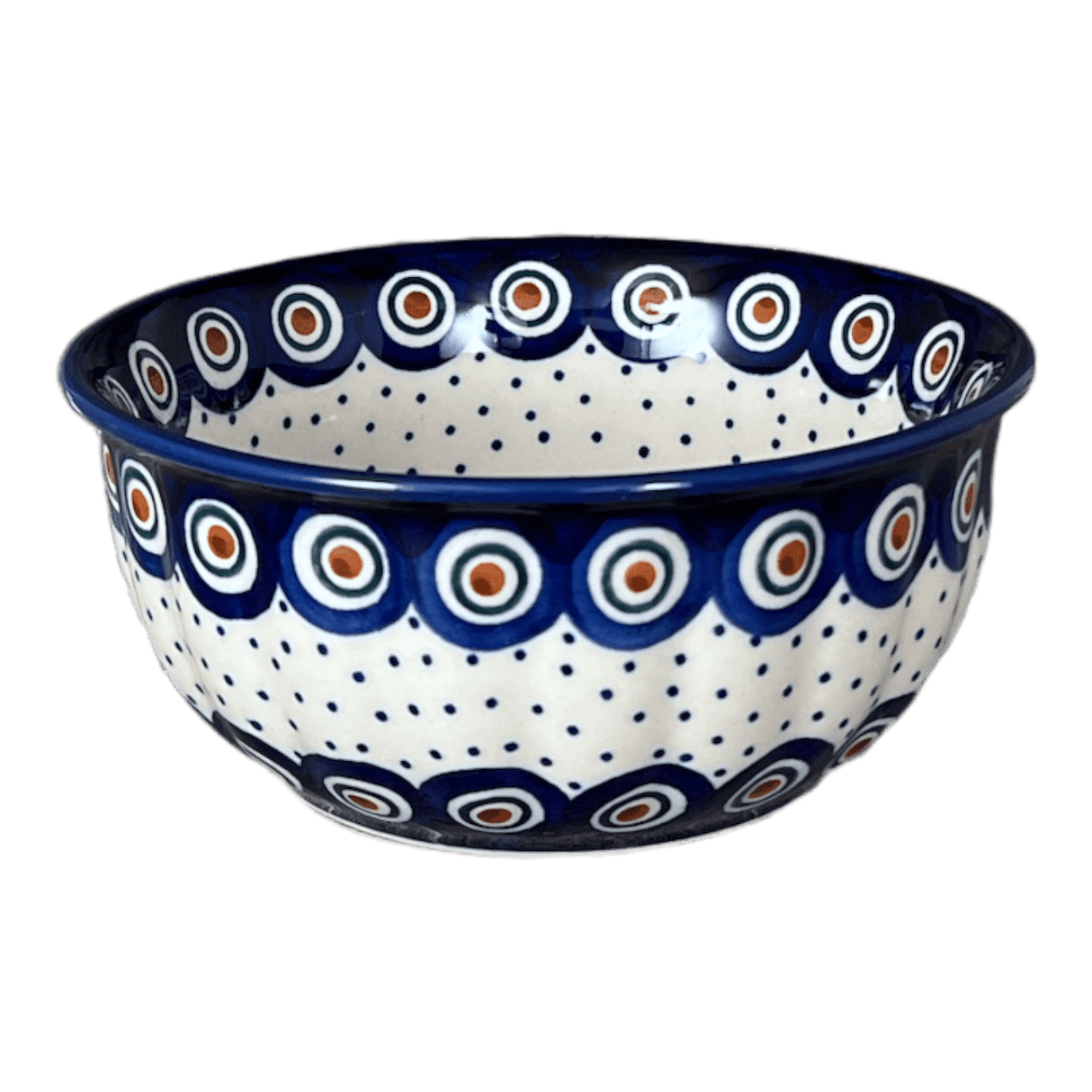 Bowl, Round, 5.5" in "Peacock Dot" by Manufaktura | M083U-54K