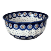 Polish Pottery 5.5" Bowl (Peacock Dot) | M083U-54K at PolishPotteryOutlet.com