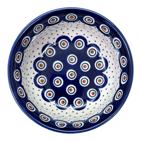 Polish Pottery 5.5" Bowl (Peacock Dot) | M083U-54K Additional Image at PolishPotteryOutlet.com