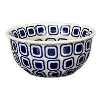 A picture of a Polish Pottery 5.5" Bowl (Navy Retro) | M083U-601A as shown at PolishPotteryOutlet.com/products/5-5-bowl-navy-retro-m083u-601a