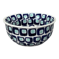 A picture of a Polish Pottery 5.5" Bowl (Blue Retro) | M083U-602A as shown at PolishPotteryOutlet.com/products/5-5-bowl-blue-retro-m083u-602a