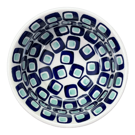 Polish Pottery 5.5" Bowl (Blue Retro) | M083U-602A Additional Image at PolishPotteryOutlet.com