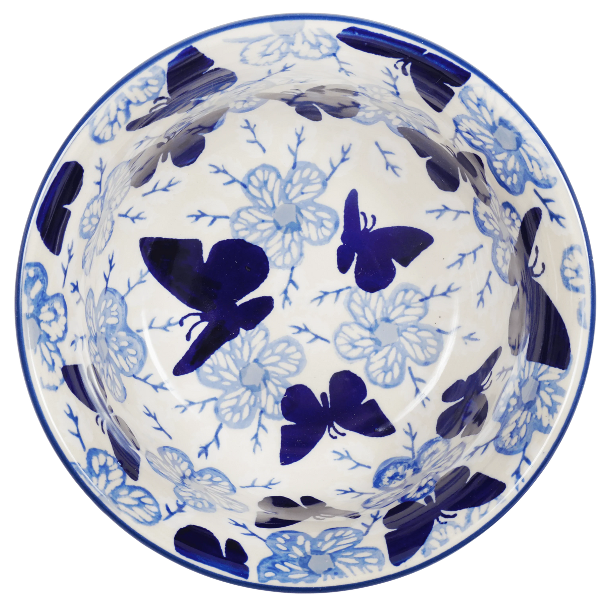 Bowl, Round, 5.5" in "Blue Butterfly" by Manufaktura | M083U-AS58