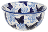 Polish Pottery 5.5" Bowl (Blue Butterfly) | M083U-AS58 at PolishPotteryOutlet.com