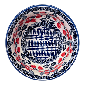 Polish Pottery 5.5" Bowl (Fresh Strawberries) | M083U-AS70 Additional Image at PolishPotteryOutlet.com