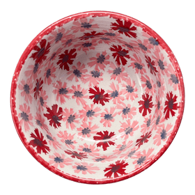 Polish Pottery 5.5" Bowl (Scarlet Daisy) | M083U-AS73 Additional Image at PolishPotteryOutlet.com