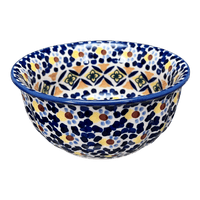 A picture of a Polish Pottery 5.5" Bowl (Kaleidoscope) | M083U-ASR as shown at PolishPotteryOutlet.com/products/5-5-bowl-kaleidoscope-m083u-asr
