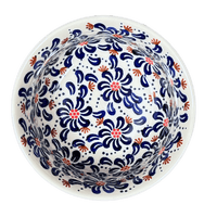A picture of a Polish Pottery 5.5" Bowl (Floral Fireworks) | M083U-BSAS as shown at PolishPotteryOutlet.com/products/5-5-bowl-floral-fireworks-m083u-bsas