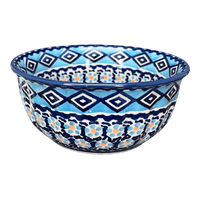 A picture of a Polish Pottery 5.5" Bowl (Blue Diamond) | M083U-DHR as shown at PolishPotteryOutlet.com/products/5-5-bowl-blue-diamond-m083u-dhr