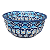 Polish Pottery 5.5" Bowl (Blue Diamond) | M083U-DHR at PolishPotteryOutlet.com