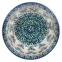 A picture of a Polish Pottery 5.5" Bowl (Blossoms on the Green) | M083U-J126 as shown at PolishPotteryOutlet.com/products/5-5-bowl-blossoms-on-the-green