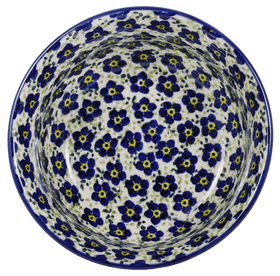 Polish Pottery 5.5" Bowl (Floral Revival Blue) | M083U-MKOB Additional Image at PolishPotteryOutlet.com