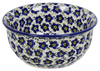 Polish Pottery 5.5" Bowl (Floral Revival Blue) | M083U-MKOB at PolishPotteryOutlet.com