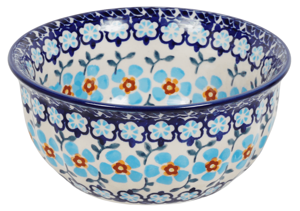 Bowl, Round, 5.5" in "Sky Blue Border" by Manufaktura | M083U-MS04