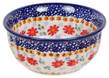 Bowl, Round, 5.5" in "Red Daisy Daze" by Manufaktura | M083U-P227