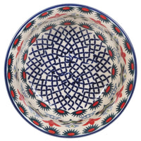 A picture of a Polish Pottery 5.5" Bowl (Scandinavian Scarlet) | M083U-P295 as shown at PolishPotteryOutlet.com/products/55-bowls-scandinavian-scarlet