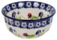 A picture of a Polish Pottery 5.5" Bowl (Rise & Shine) | M083U-P319 as shown at PolishPotteryOutlet.com/products/55-bowls-rise-and-shine