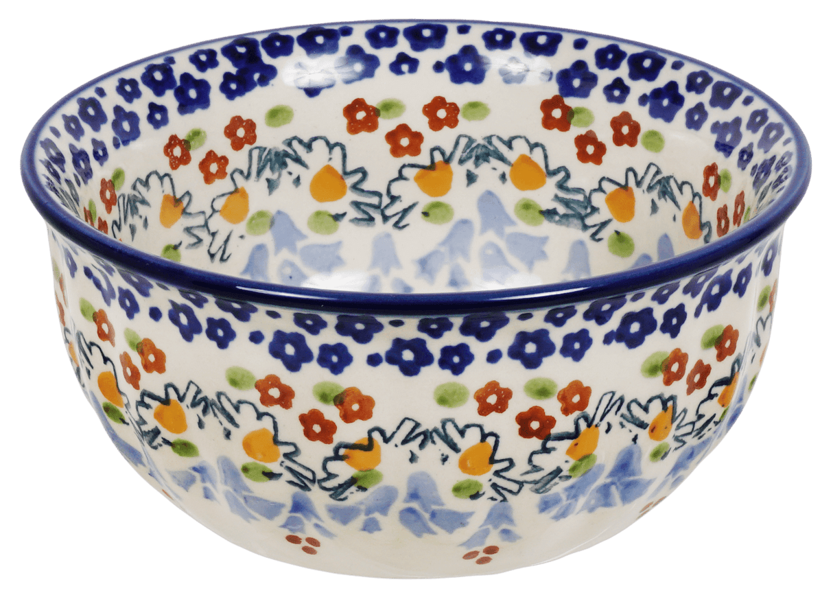 Bowl, Round, 5.5" in "Blue Bell Delight" by Manufaktura | M083U-P356