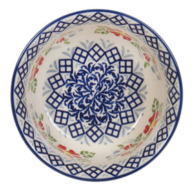 Polish Pottery 5.5" Bowl (Floral Grid) | M083U-TAB2 Additional Image at PolishPotteryOutlet.com