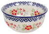 Polish Pottery 5.5" Bowl (Floral Grid) | M083U-TAB2 at PolishPotteryOutlet.com