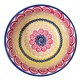 Polish Pottery 6.5" Bowl (Psychedelic Swirl) | M084M-CMZK Additional Image at PolishPotteryOutlet.com