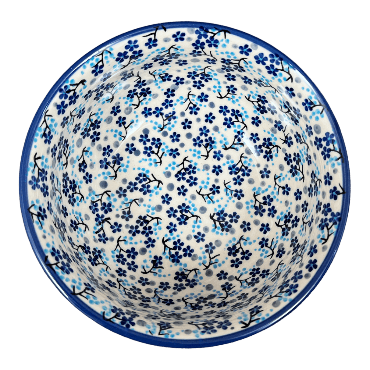 Bowl, Round, 6.5" in "Scattered Blues" by Manufaktura | M084S-AS45