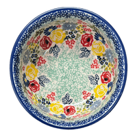 A picture of a Polish Pottery 6.5" Bowl (Garden Party) | M084S-BUK1 as shown at PolishPotteryOutlet.com/products/6-5-bowl-garden-party-m084s-buk1