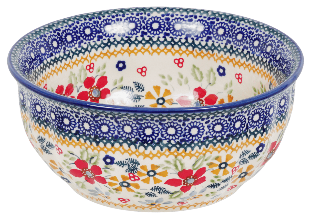 Bowl, Round, 6.5" in "Ruby Bouquet" by Manufaktura | M084S-DPCS