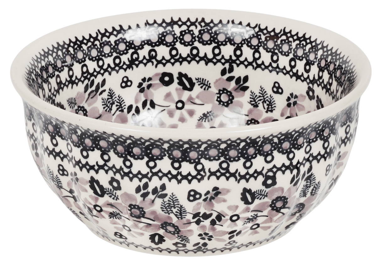 Bowl, Round, 6.5" in "Duet in Black & Grey" by Manufaktura | M084S-DPSC