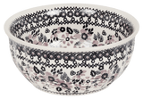 Bowl, Round, 6.5" in "Duet in Black & Grey" by Manufaktura | M084S-DPSC