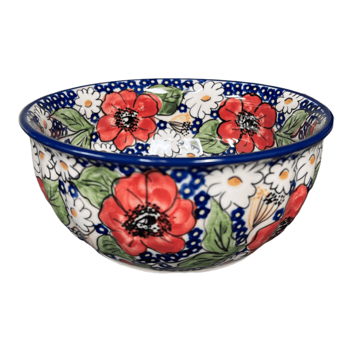 Bowl, Round, 6.5" in "Poppies & Posies" by Manufaktura | M084S-IM02