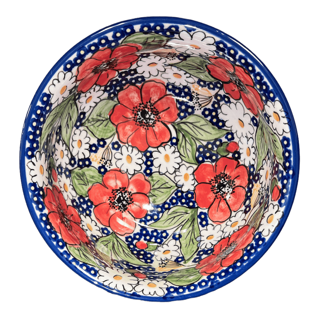 Bowl, Round, 6.5" in "Poppies & Posies" by Manufaktura | M084S-IM02