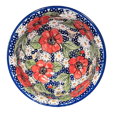 Bowl, Round, 6.5" in "Poppies & Posies" by Manufaktura | M084S-IM02