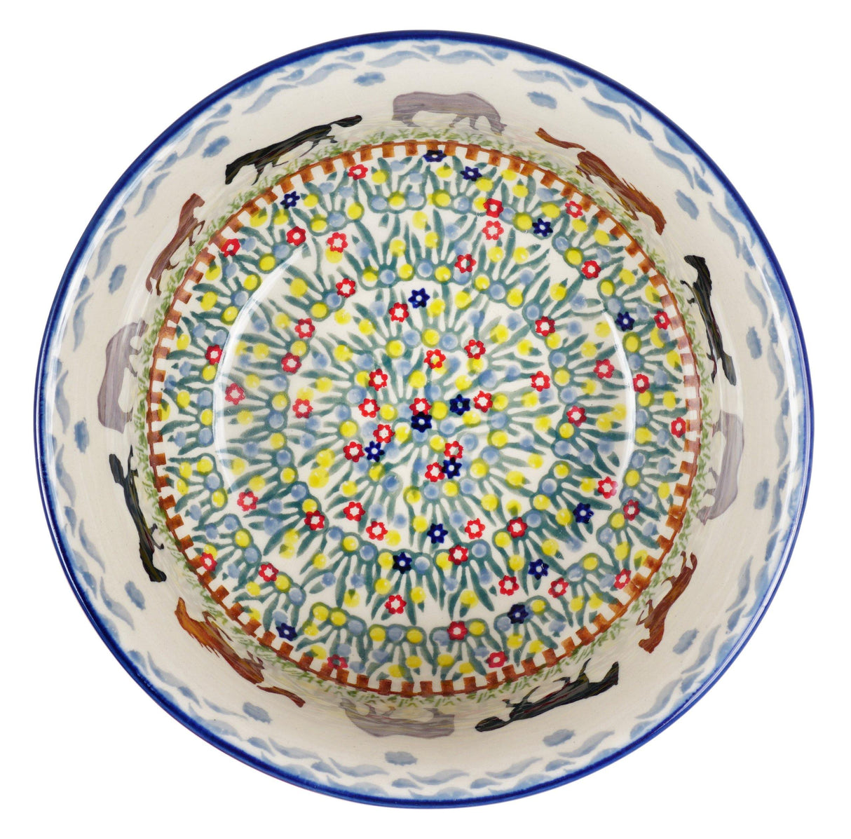 Bowl, Round, 6.5" in "Wild Horses" by Manufaktura | M084S-INK1
