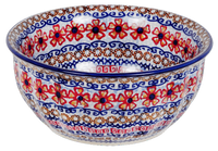 A picture of a Polish Pottery 6.5" Bowl (Sweet Symphony) | M084S-IZ15 as shown at PolishPotteryOutlet.com/products/6-5-bowls-sweet-symphony