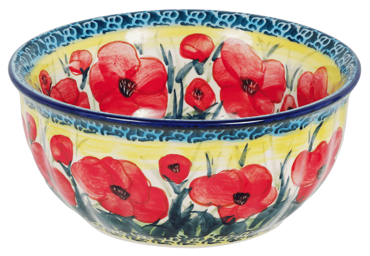 Bowl, Round, 6.5" in "Poppies in Bloom" by Manufaktura | M084S-JZ34