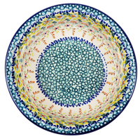 A picture of a Polish Pottery 6.5" Bowl (Sunny Border) | M084S-JZ41 as shown at PolishPotteryOutlet.com/products/6-5-bowl-sunny-border