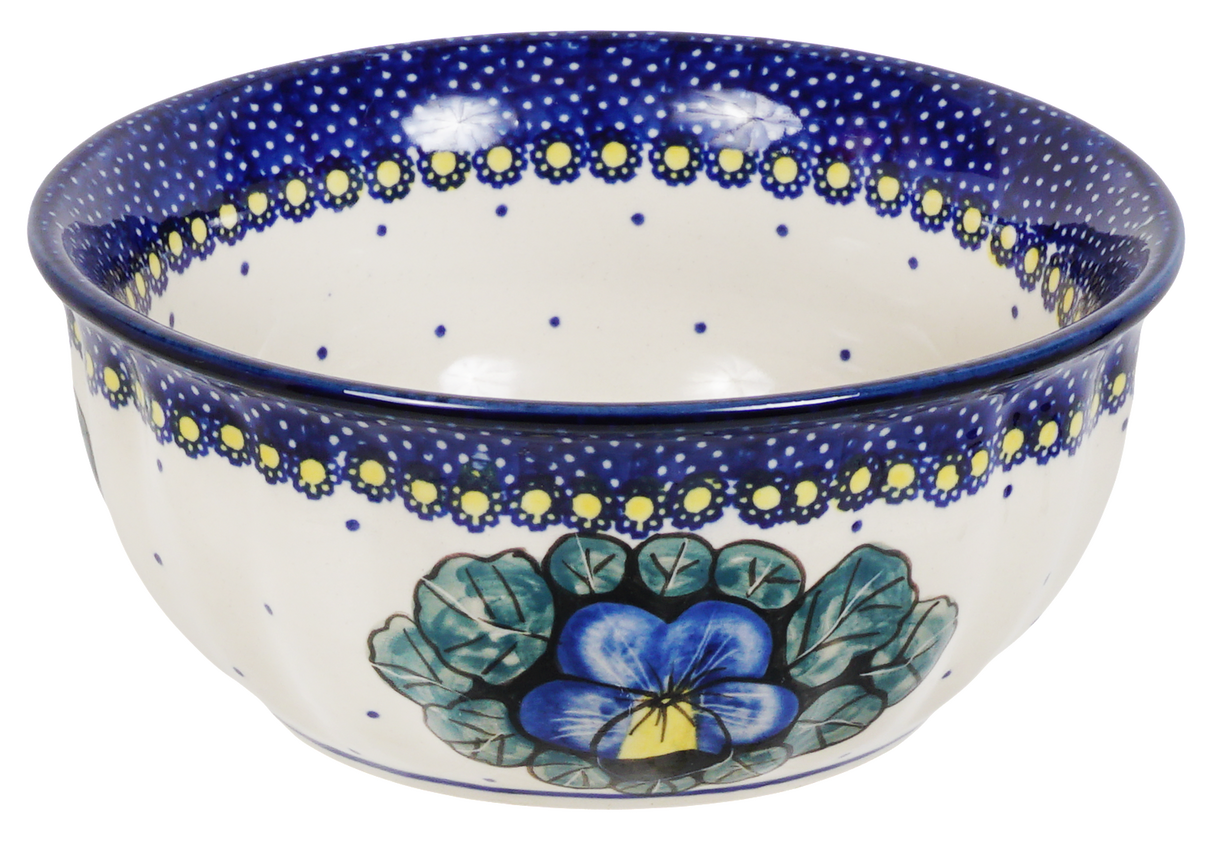 Bowl, Round, 6.5" in "Pansies" by Manufaktura | M084S-JZB