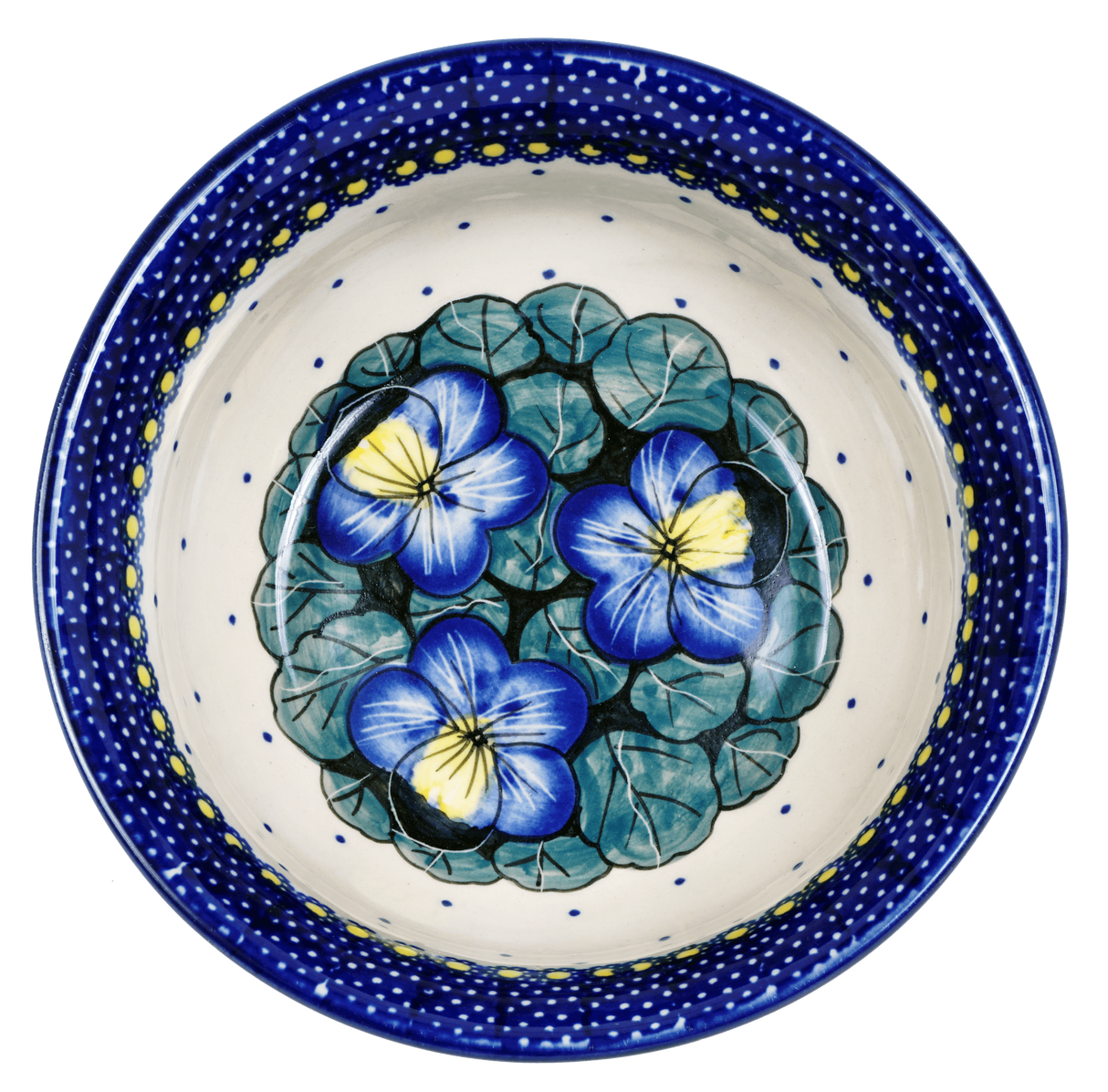 Bowl, Round, 6.5" in "Pansies" by Manufaktura | M084S-JZB