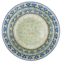 A picture of a Polish Pottery 6.5" Bowl (Blue Bells) | M084S-KLDN as shown at PolishPotteryOutlet.com/products/65-bowls-blue-bells
