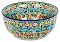 A picture of a Polish Pottery 6.5" Bowl (Amsterdam) | M084S-LK as shown at PolishPotteryOutlet.com/products/65-bowls-amsterdam